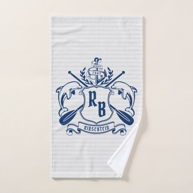 Bouclier nautique de laurier d'avirons d'Ancre de (Serviette à main)