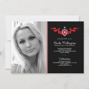 Bouclier photo Faire-part de graduation