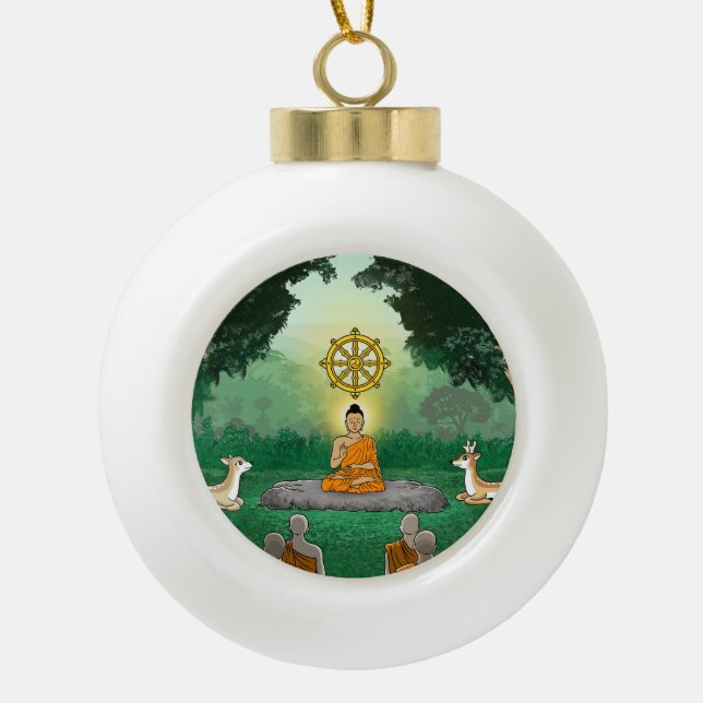 Bouddha, Dharma, Ornement de Noël de Sangha (Devant)
