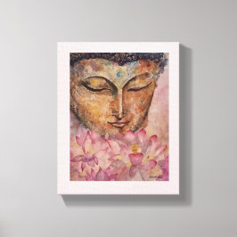 Bouddha Lotus rose Aquarelle toile Imprimer