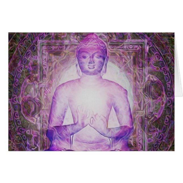 Bouddha méditant heureux (Devant Horizontal)