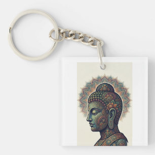 Bouddha paisible et Art du Dhamma - Porte-clés en