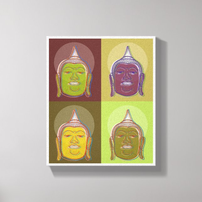 Bouddha Pop Art Retro Moderne Design Toile Envelop (Recto)
