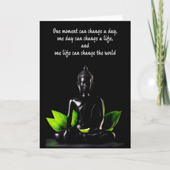 Bouddha Quote 2 carte de voeux personnalisable (Devant)