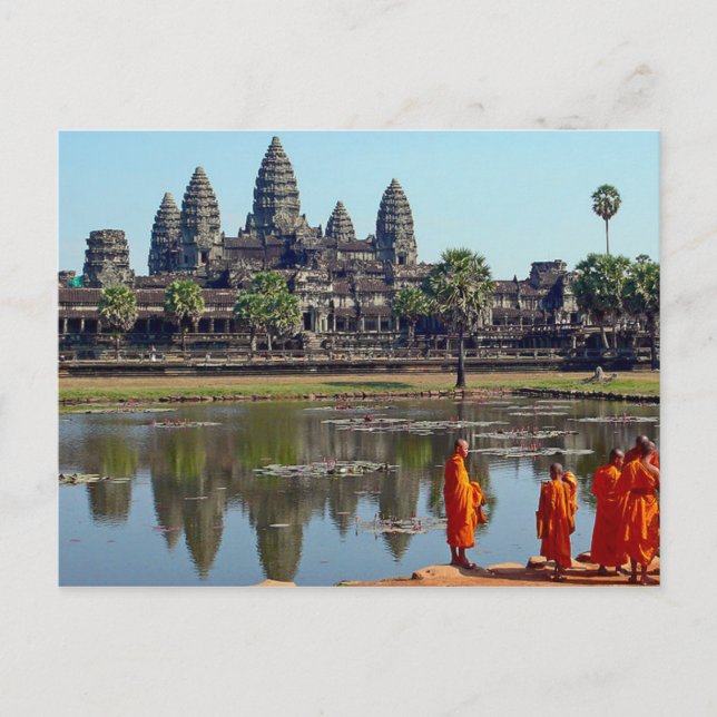 Bouddhistes de cartes postales à Angkor Wat, Cambo (Devant)