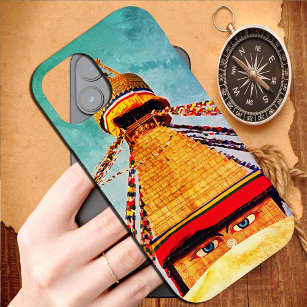 Boudhanath Stupa, Buddha Eyes, Kathmandu, Nepal Case-Mate iPhone Hülle