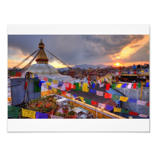 Boudhanath stupa, kathmandu Nepal Fotodruck (Vorne)
