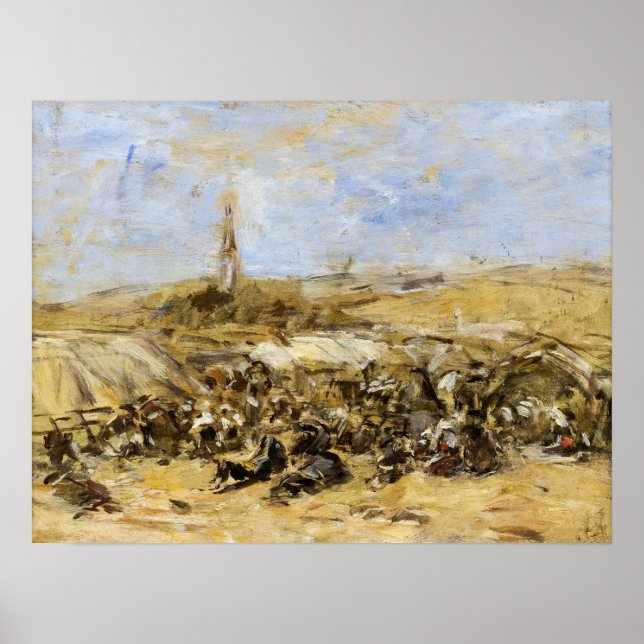 Boudin - Begnadigung von Ste-Anne-La-Palud Poster (Vorne)