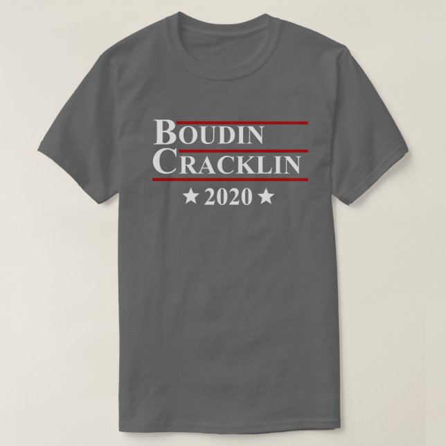 Boudin Cracklin Wahl 2020 Spaß-Louisianas Cajun T-Shirt (Design vorne)