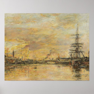 Boudin - Deauville Hafen 1886 Poster