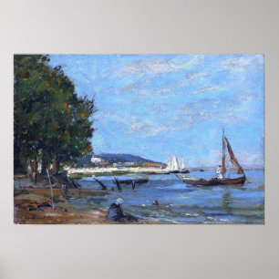 Boudin - Honfleur Riverscape 1854 Poster