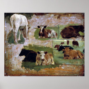 Boudin - Kühe und Rinder (Studie) 1860 Poster