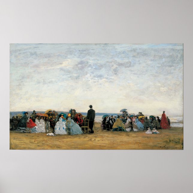 Boudin - Strand in der Nähe von Trouville Poster (Vorne)