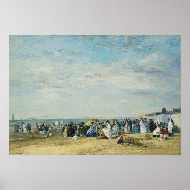Boudin - Strand von Trouville Poster (Vorne)