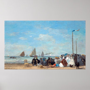 Boudin - Szene am Strand von Trouville, 1863 Poster