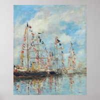Boudin - Yachtbecken in Trouville-Deauville 1895