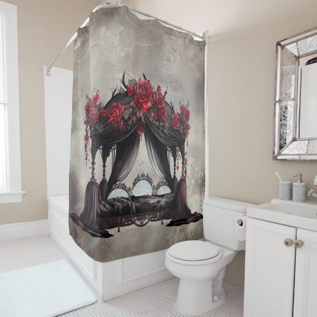 Boudoir | Canopy Scarf Altes Victoran Poster Bed. Duschvorhang (Beispiel)