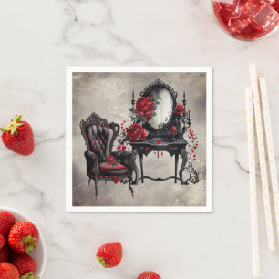 Boudoir Vanity Mirror und Viktorianischer Partyv Serviette