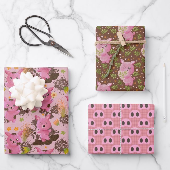 Boue Bath Piggy Snouts Envelopper feuilles de papi (Recto)