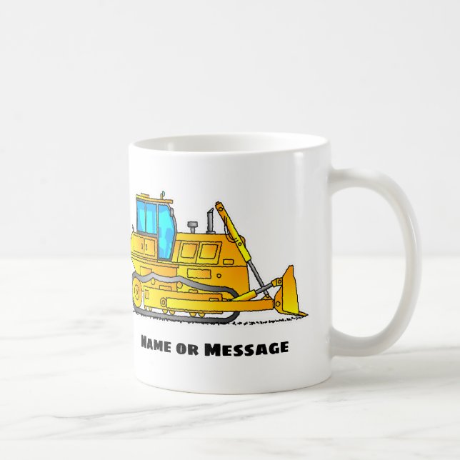 Boue Bulldozer, Mugs Excavateur, Thème de construc (Droite)