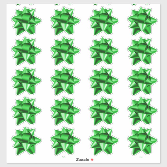Boue cadeau | Stickers | 20 par feuille | Vert (Feuille)
