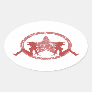Boue Flap Cowgirls Stickers rouges