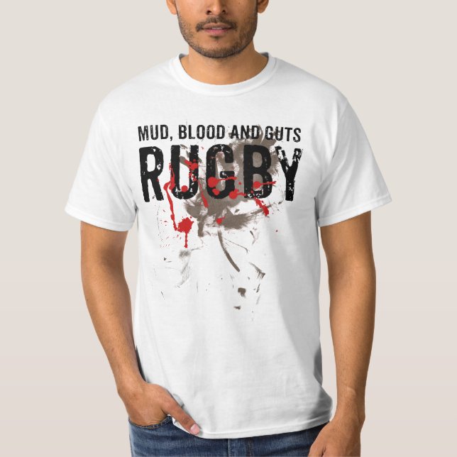 Boue, sang et intestins Rugby T-Shirt (Devant)