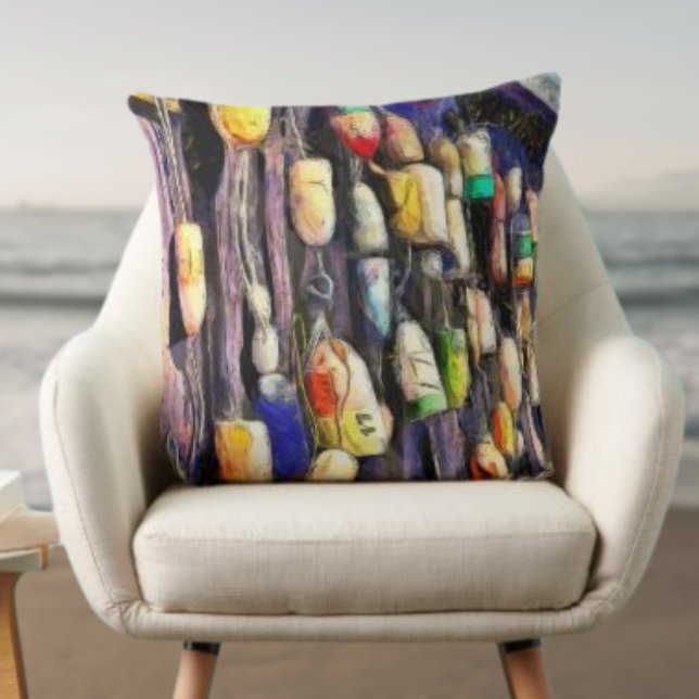 Bouées de pêche rustique Coussin coloré (Créateur téléchargé)
