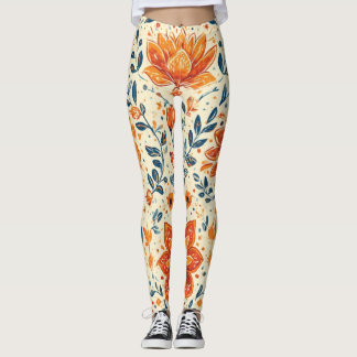Bouffée de fleurs rétro - Leggings