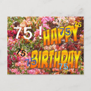 Bougainvillea Age Template Geburtstagskarte Postkarte
