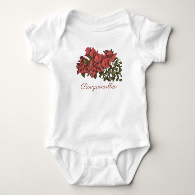 Bougainvillea Baby Bodysuit Strampler (Vorderseite)
