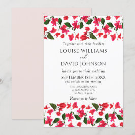 Bougainvillea Blume Hochzeit Einladung
