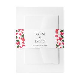 Bougainvillea Blume Hochzeit Einladung Bauchband Einladungsbanderole