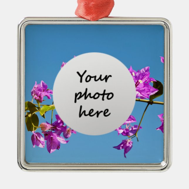 Bougainvillea-Blume Silbernes Ornament (Vorne)