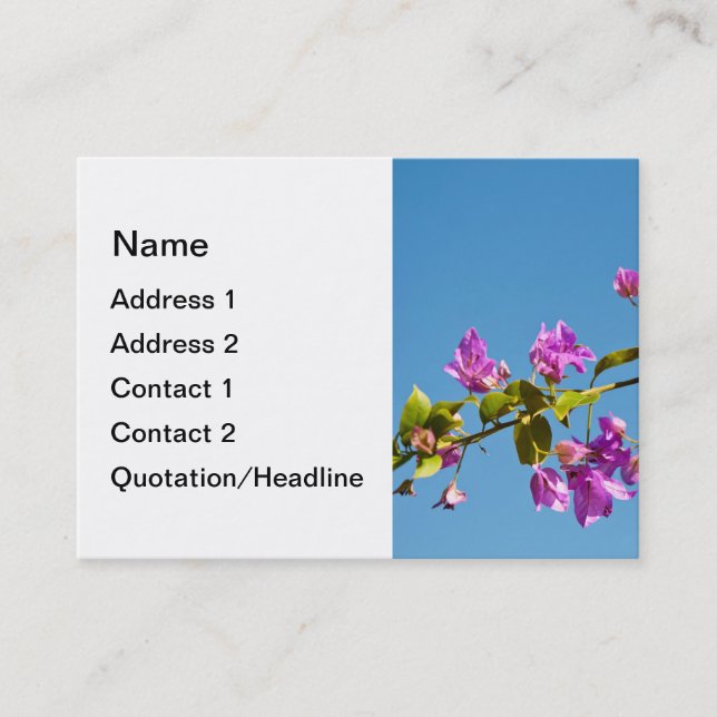 Bougainvillea-Blume Visitenkarte (Vorderseite)