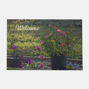 Bougainvillea Blume Willkommen Spiegela und Doorma Fußmatte
