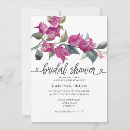 Bougainvillea-Brautparty Einladung