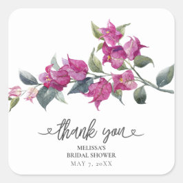 Bougainvillea-Brautparty Quadratischer Aufkleber