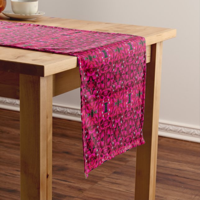 Bougainvillea Deep Pink Table Runner Kurzer Tischläufer (Beispiel)