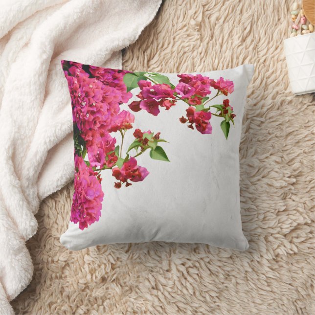 Bougainvillea Floral Griechische Insel am Mittelme Kissen (Decke)