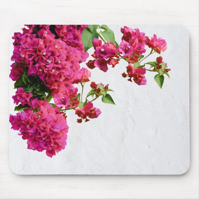 Bougainvillea Floral Griechische Insel am Mittelme Mousepad (Vorne)