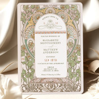Bougainvillea Hochzeit Einladungen Art Nouveau