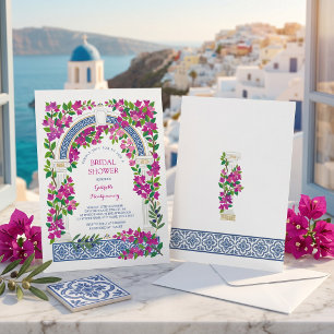 Bougainvillea Mediterranean blaues Brautbad Einladung