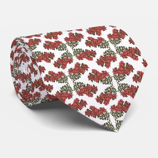 Bougainvillea Neck Tie Krawatte (Gerollt)