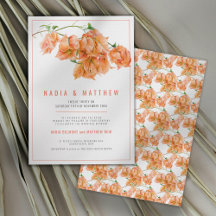 Bougainvillea Orangenapricot Hochzeit im Wasser