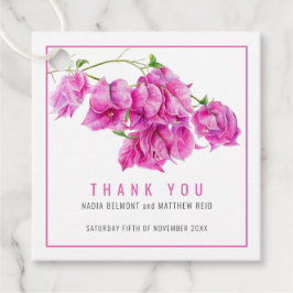 Bougainvillea Papier Blume rosa Hochzeit danke Geschenkanhänger
