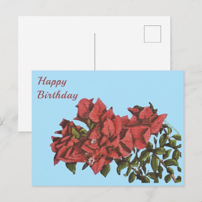 Bougainvillea Postcard Postkarte (Vorne/Hinten)