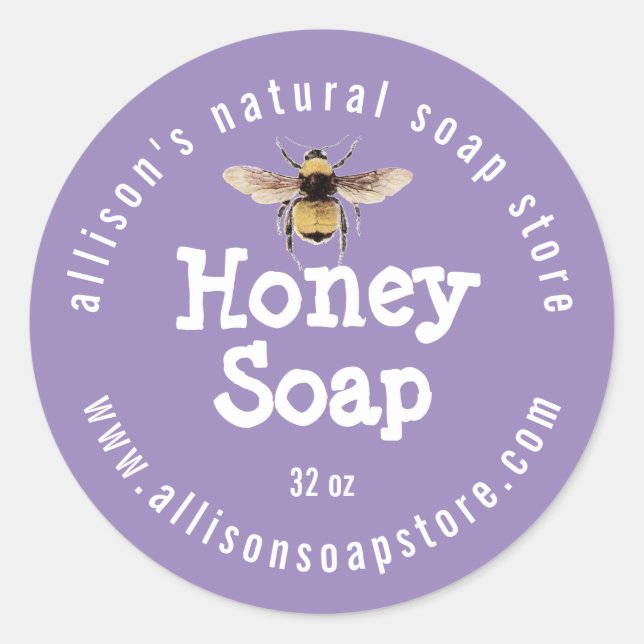 Bougainvillea Purple Honey Soap Runder Aufkleber (Vorderseite)