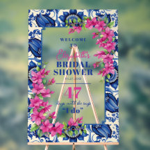 Bougainvillea rose Carrelage bleu Fête des mariées