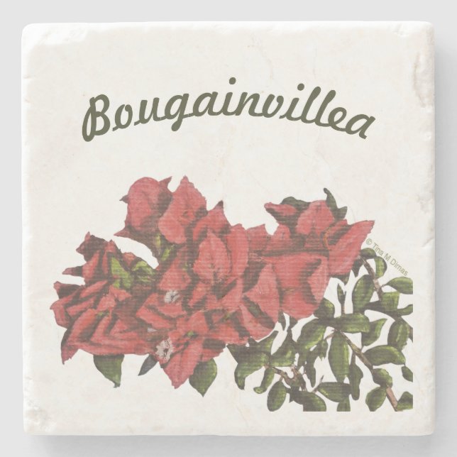 Bougainvillea Stone Untersetzer (Vorderseite)